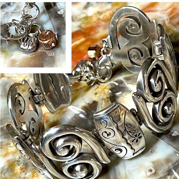 Brighton Silver Wide Panel Etched Bracelet - Picture 5 of 5